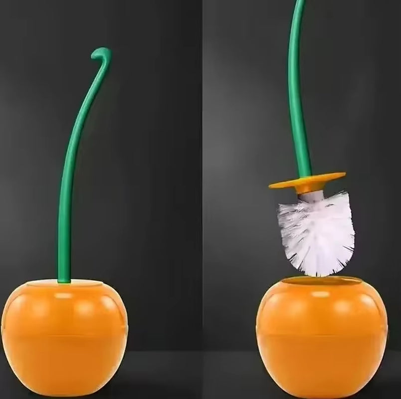 1Pc Red Toilet Brush Creative Lovely Cherry Shape Lavatory Toilet Brush Holder Set Toilet Holder Bathroom Accessories