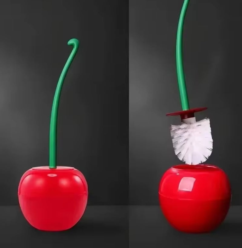 1Pc Red Toilet Brush Creative Lovely Cherry Shape Lavatory Toilet Brush Holder Set Toilet Holder Bathroom Accessories
